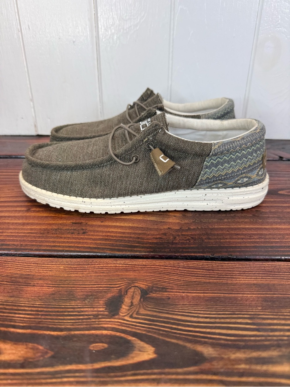 Hey Dude Wally Funk Brown Aztec Casual Shoes Men’s Size 9
